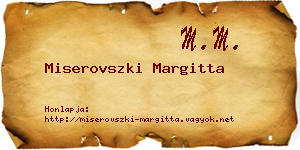 Miserovszki Margitta névjegykártya